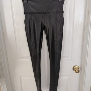 Spanx Women's Faux Leather Tummy Control Leggings